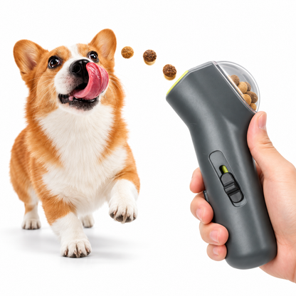 PawCap™ Eğlenceli Ödül & Mama Fırlatma Tabancası - İnteraktif Eğitim Oyuncağı